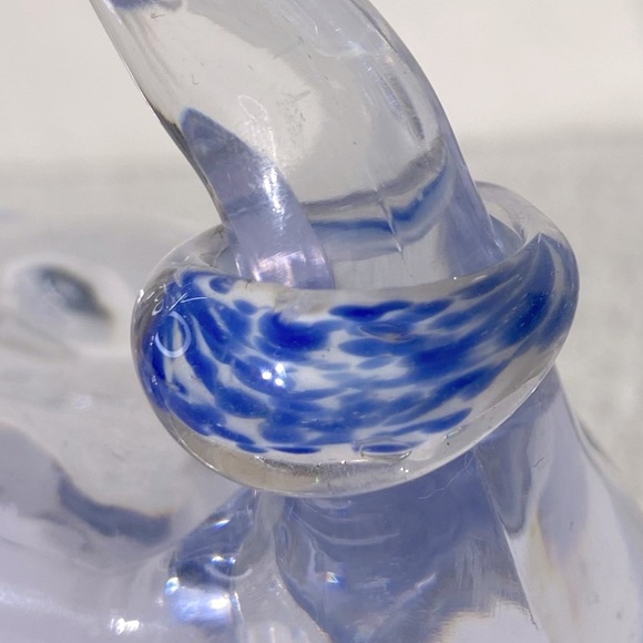 Vintage Art Glass Handmade Blue Band Ring - Picture 10 of 12